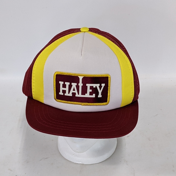 Vintage Haley Trucker Hat, Vintage Mesh Back Haley Patch Hat - Picture 9 of 10